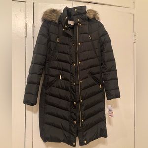 MICHAEL Michael Kors Down Jacket Faux Fur Hood NWT